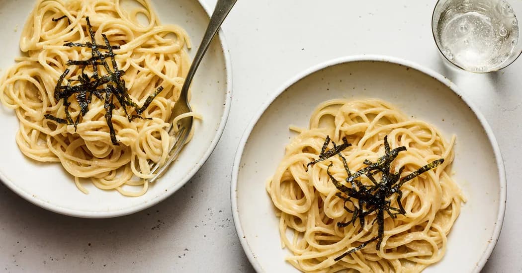 Miso butter pasta, image from NYT Cooking