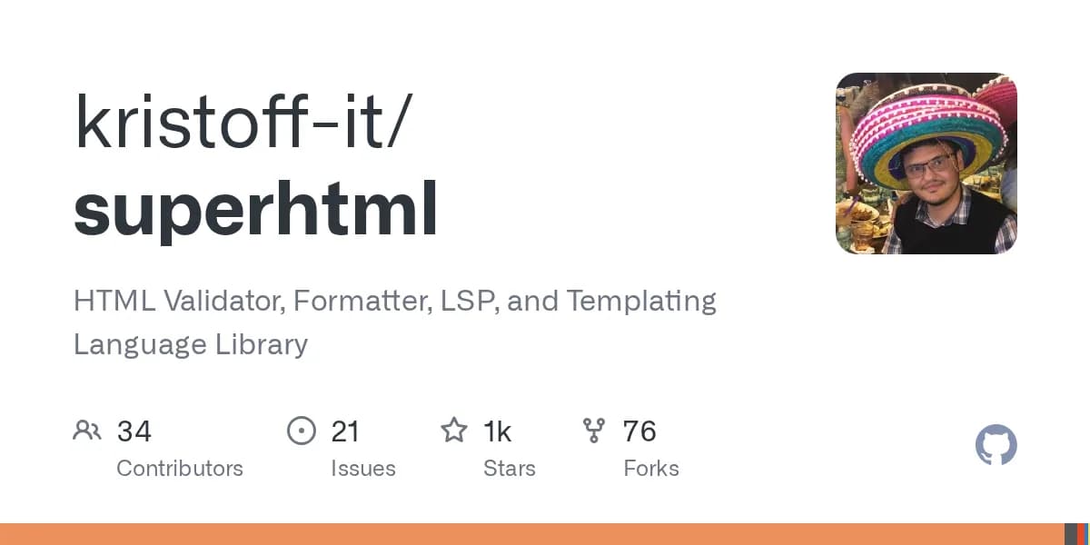 SuperHTML, image from SuperHTML · GitHub